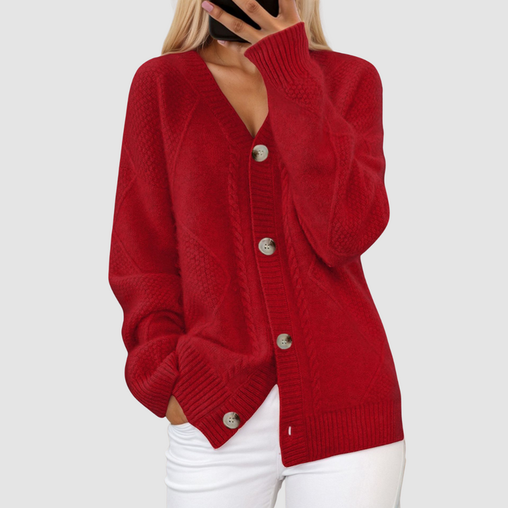 Meg Premium Knitted V-Neck Cardigan