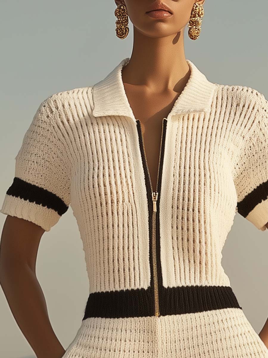 Zara — The Short Summer Knit Jumpsuit
