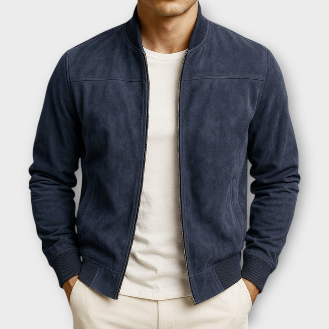 Elliot™ | Suede Leather Bomber Jacket