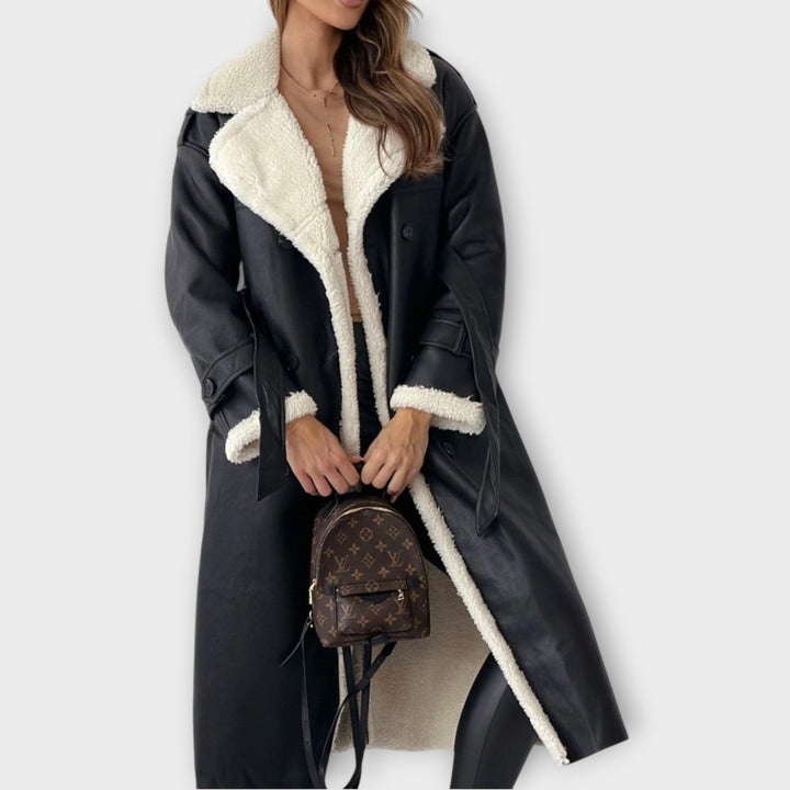 Winslow | Sherpa-Lined Double-Breasted Trench Coat