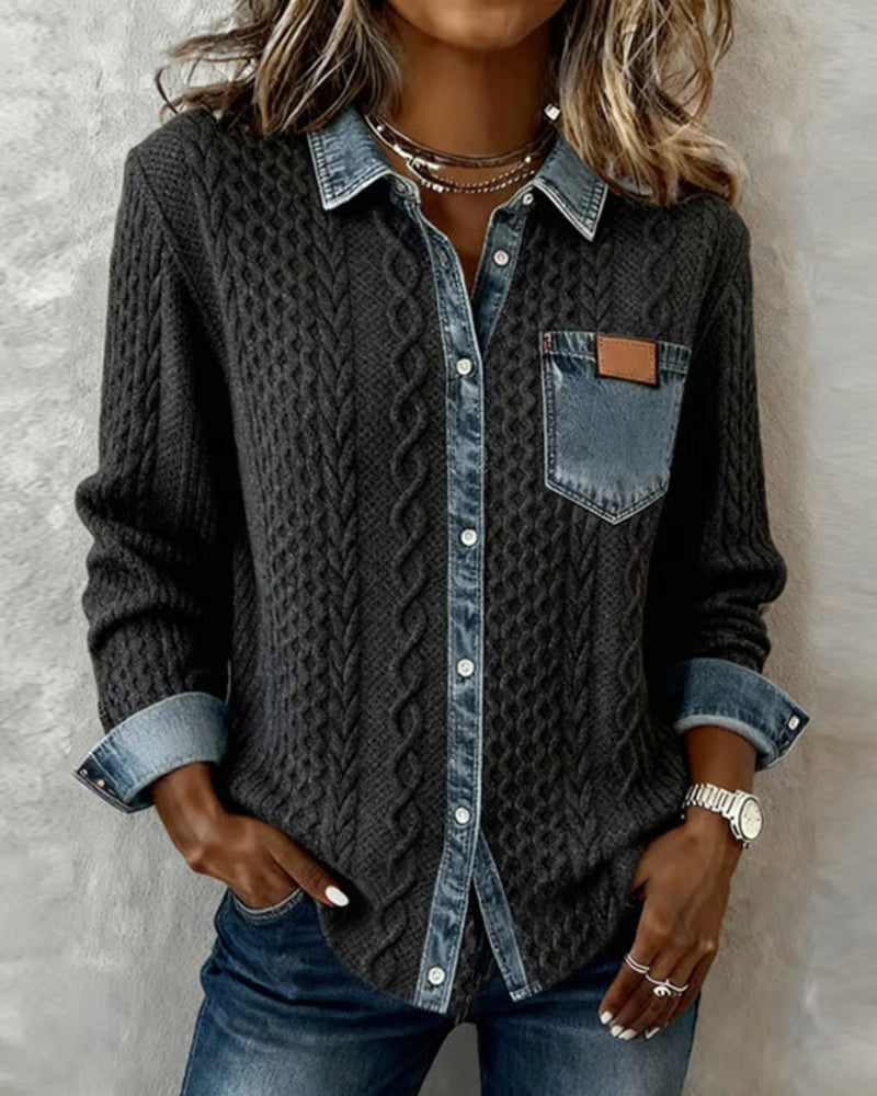 Devon | Denim-Detail Shirt