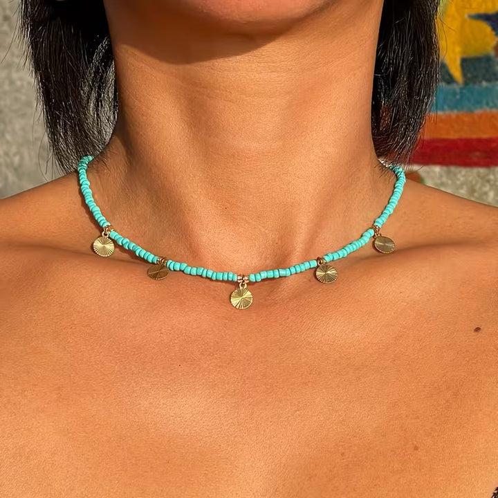 Giselle™ | Turquoise Disc Necklace