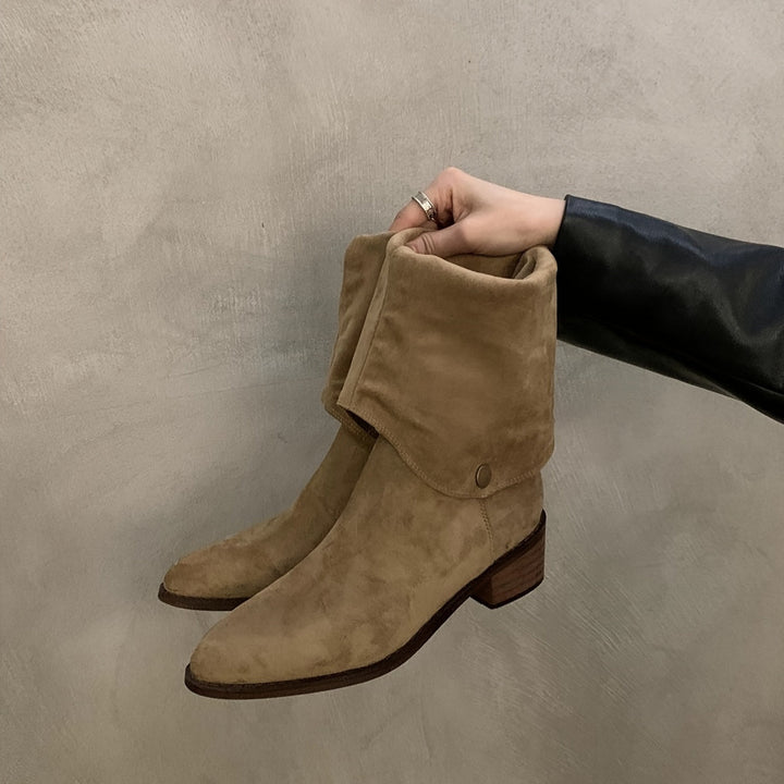 Evadne™ | V-Cut Block Heel Boots
