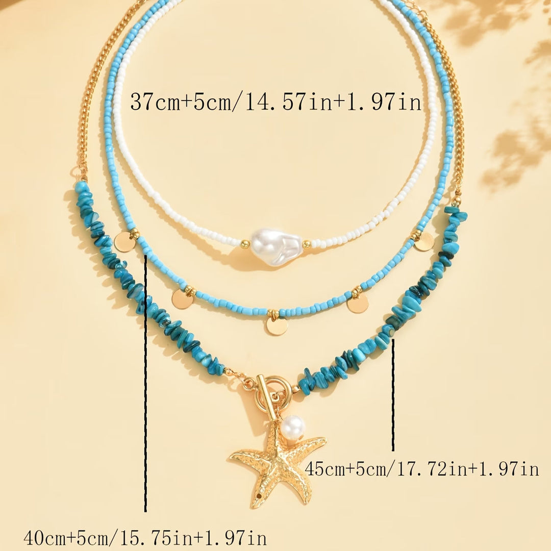 Esme™ | Pearl and Turquoise Coastal Necklace
