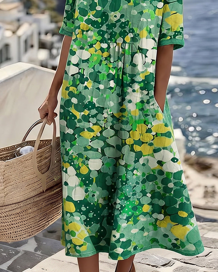Relaxed Fit Printed Dress