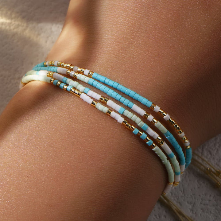 Lena™ | Adjustable Turquoise and Gold Bracelet