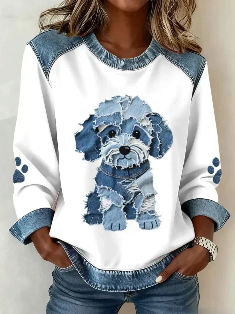 Lilah | Dachshund Patchwork Sweatshirt