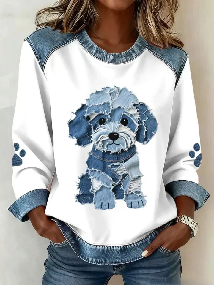 Lilah | Dachshund Patchwork Sweatshirt