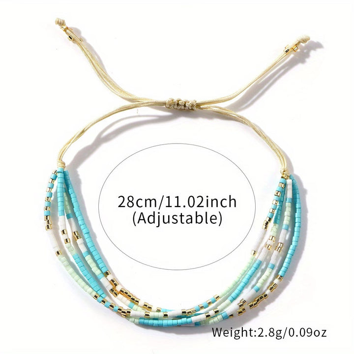 Lena™ | Adjustable Turquoise and Gold Bracelet