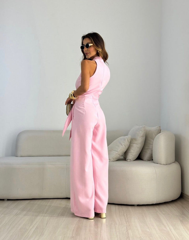 Caterina™ | Knot-Front Wide-Leg Jumpsuit