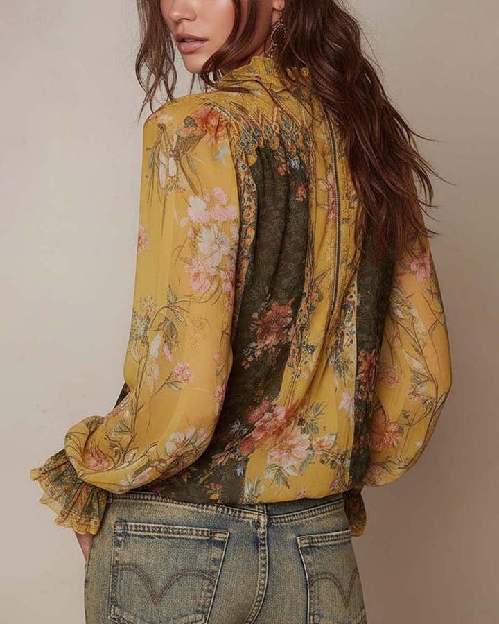 Lillian | Floral Zip Blouse