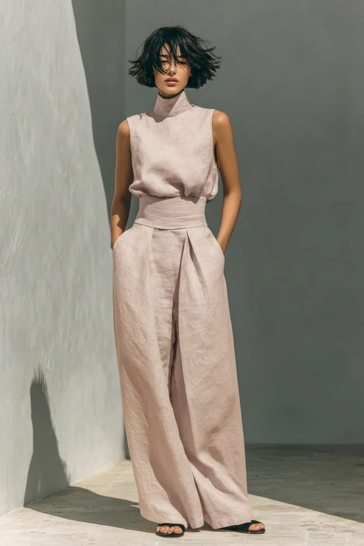 Nerina - Sleeveless Wide-Leg Jumpsuit