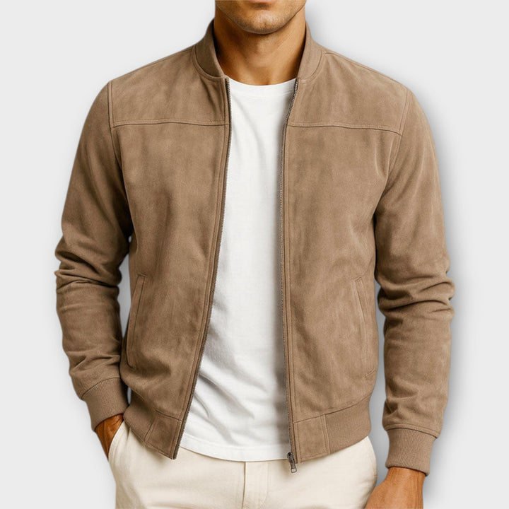 Elliot™ | Suede Leather Bomber Jacket