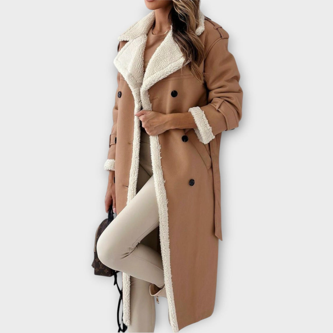 Winslow | Sherpa-Lined Double-Breasted Trench Coat
