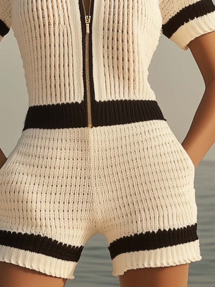 Zara — The Short Summer Knit Jumpsuit