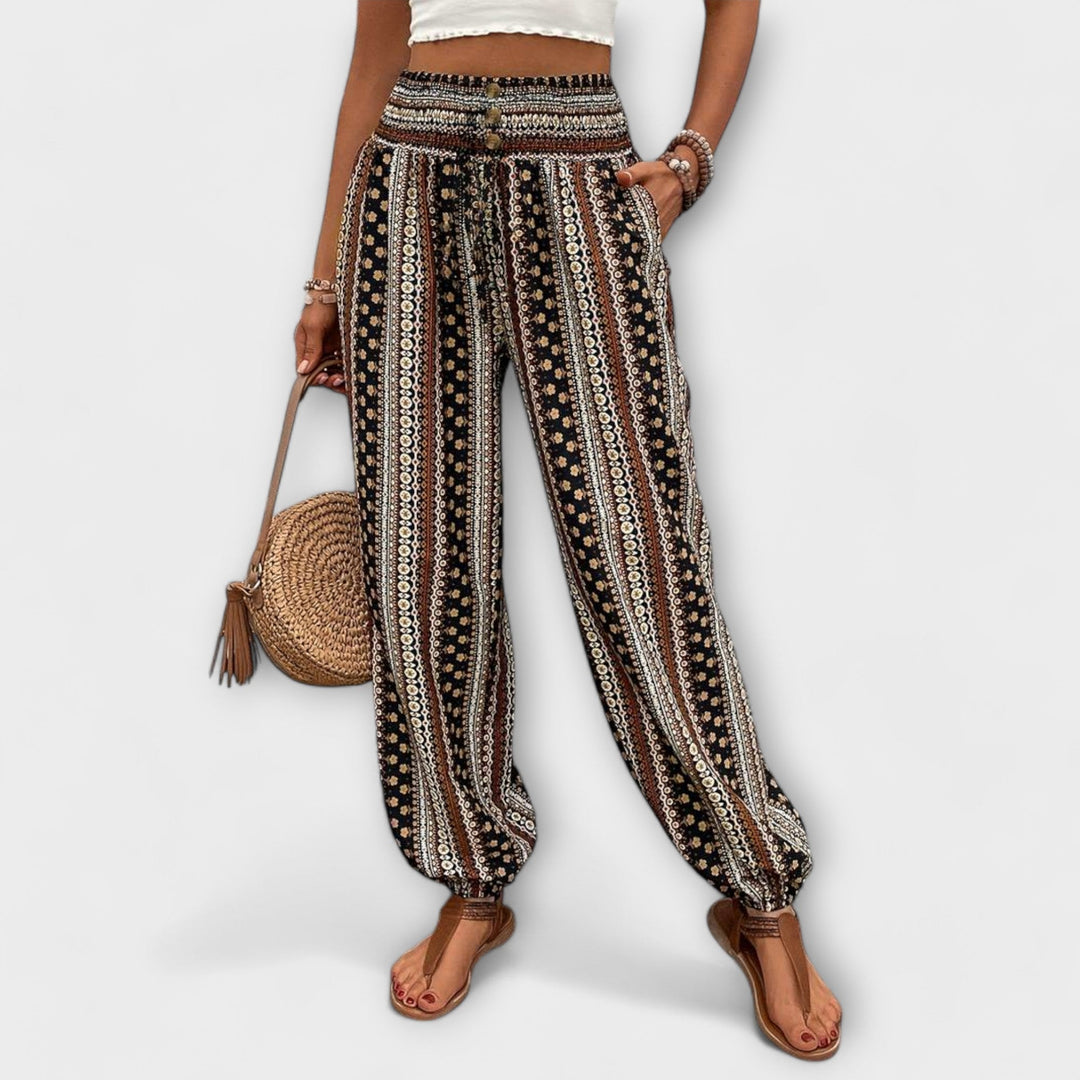 Scarlett™ | Printed Wide-Leg Trousers