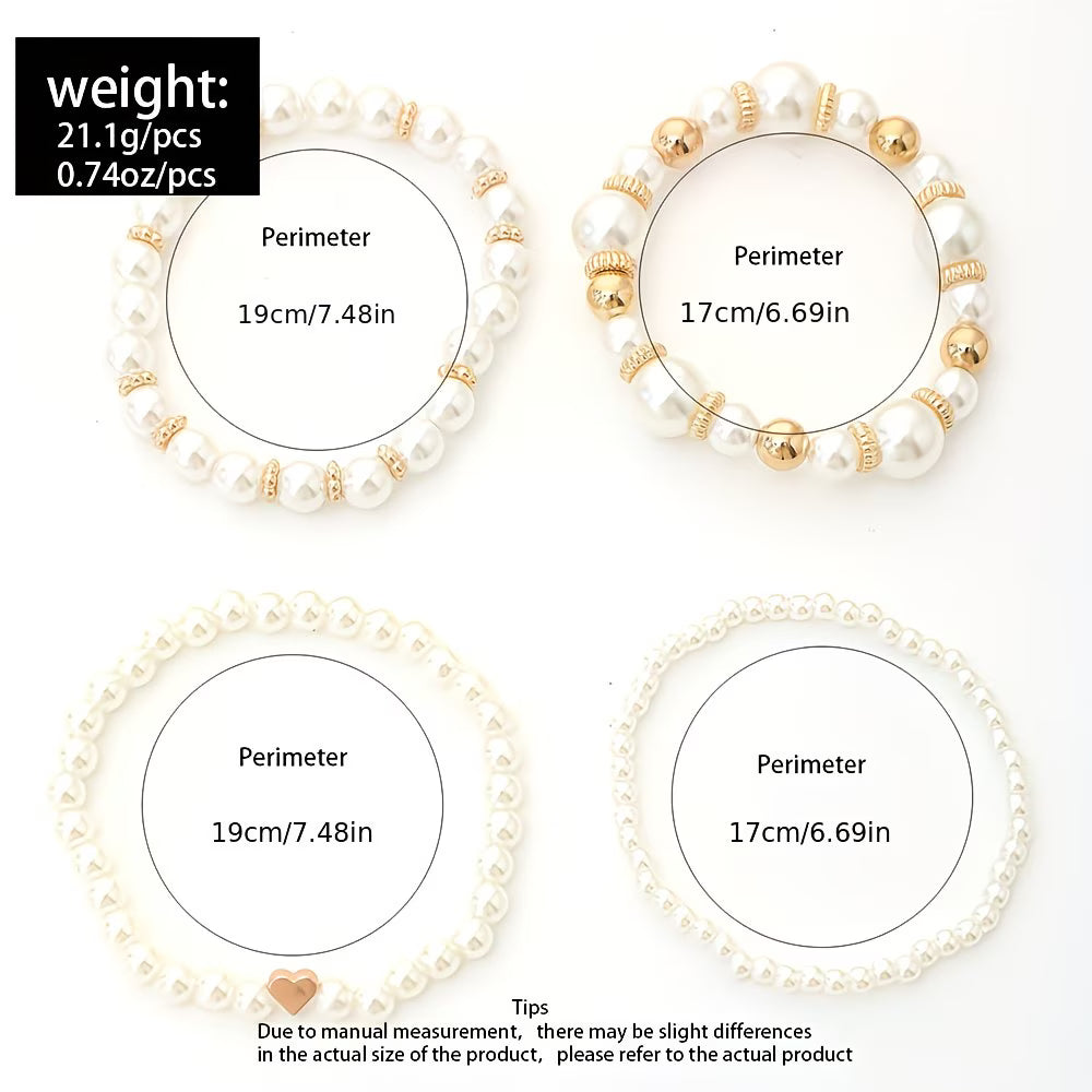 Winnie™ | Pearl Stacking Bracelet Set of 4