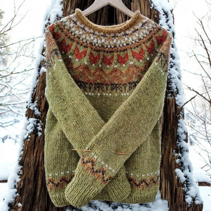 Mira Woven Shoulder Knit Sweater