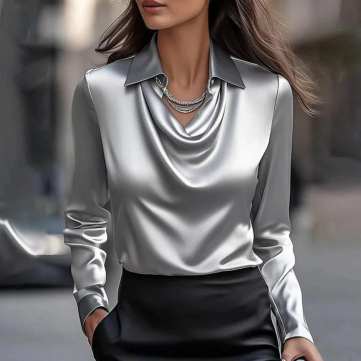 Malvina - Elegant Satin Blouse