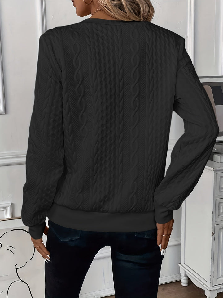 Minda | Textured Zip Pullover