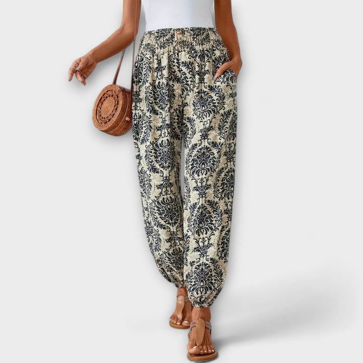 Scarlett™ | Printed Wide-Leg Trousers
