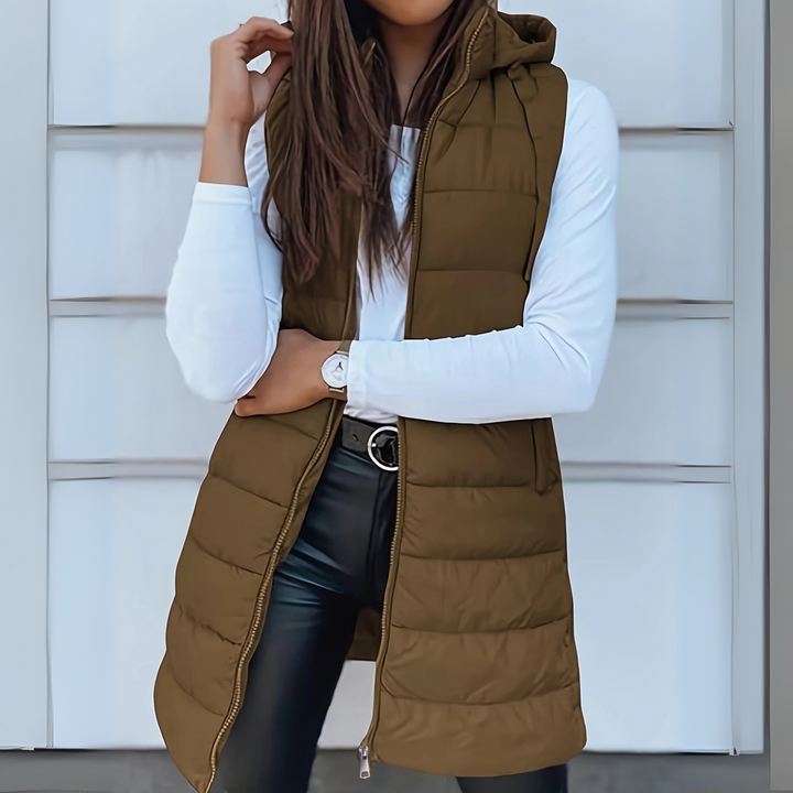 Eirlys | Sleeveless Hooded Puffer Vest