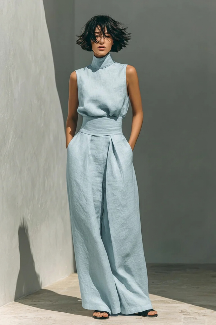 Nerina - Sleeveless Wide-Leg Jumpsuit
