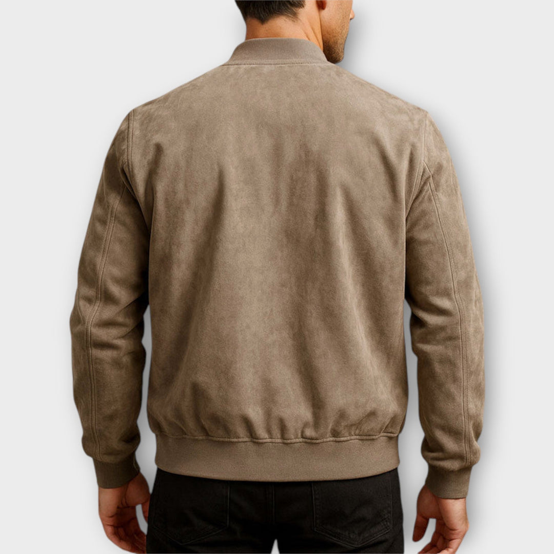 Elliot™ | Suede Leather Bomber Jacket