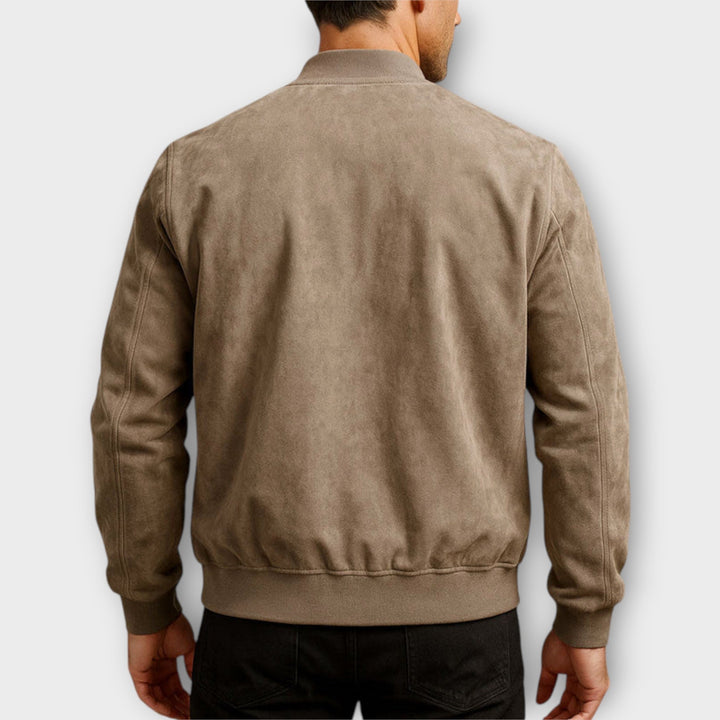 Elliot™ | Suede Leather Bomber Jacket