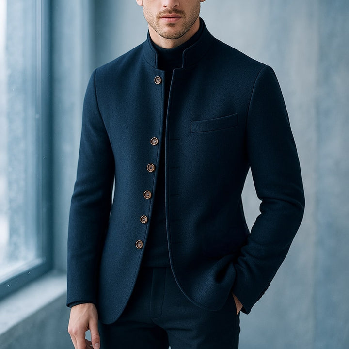 Theo™ | Wool Jacket with Straight Collar