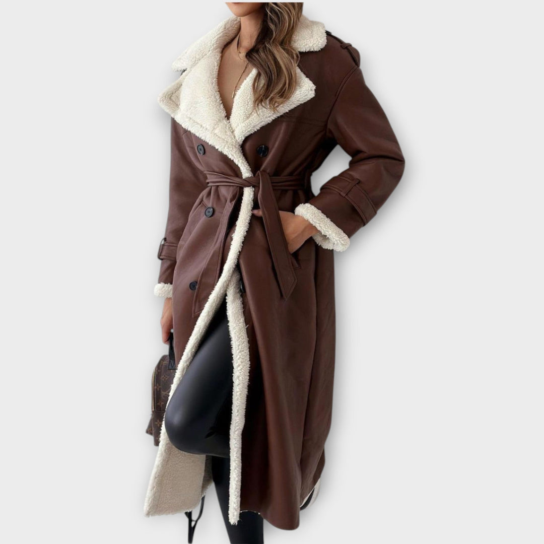 Winslow | Sherpa-Lined Double-Breasted Trench Coat