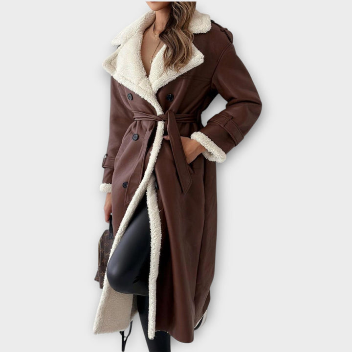 Winslow | Sherpa-Lined Double-Breasted Trench Coat