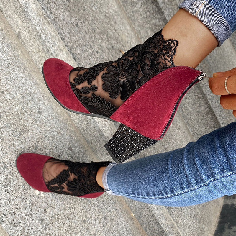 Jolie™ | Lace Heeled Boots