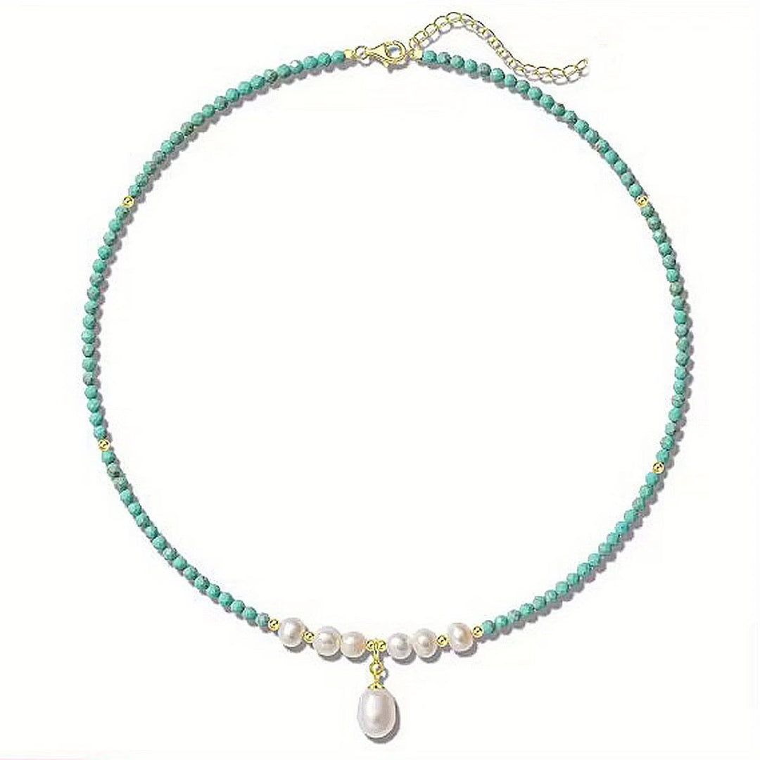Freya™ | Turquoise and Pearl Necklace