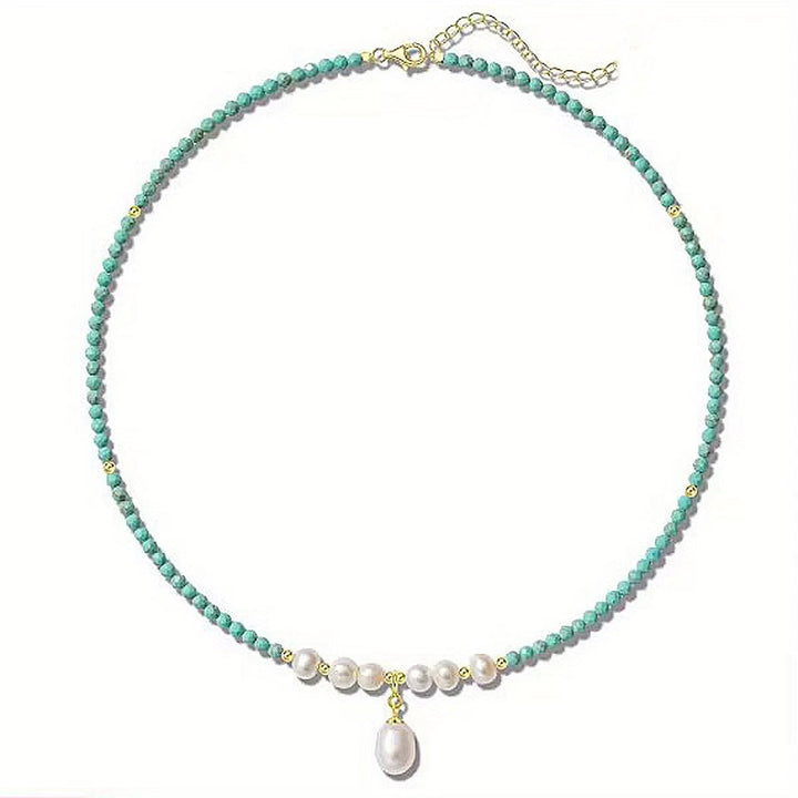 Freya™ | Turquoise and Pearl Necklace