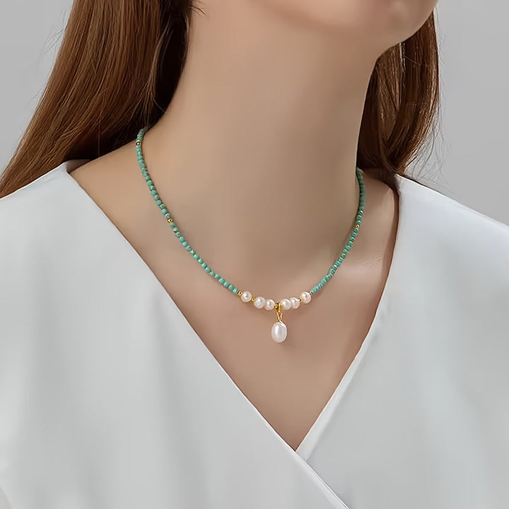 Freya™ | Turquoise and Pearl Necklace