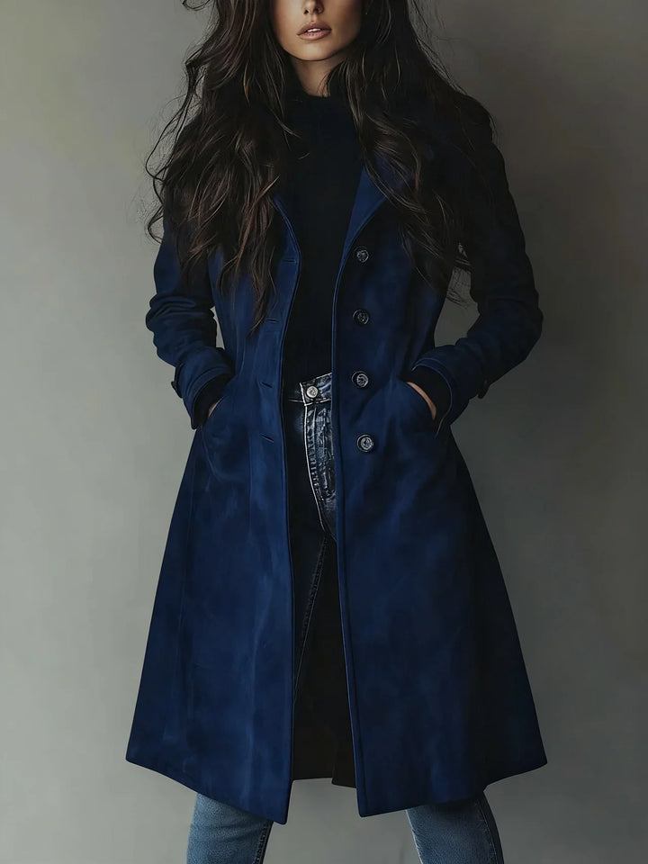 Sienna | Vintage Faux Suede Trench Coat