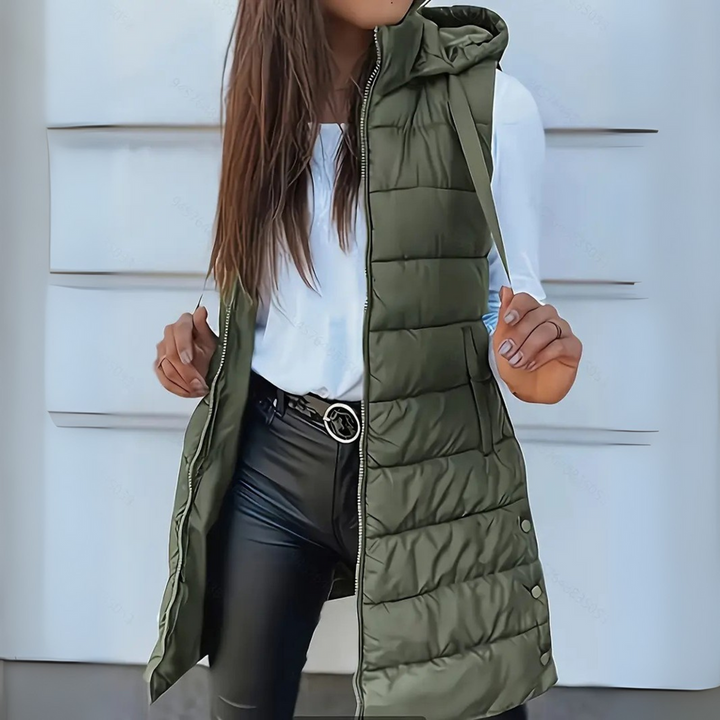 Eirlys | Sleeveless Hooded Puffer Vest