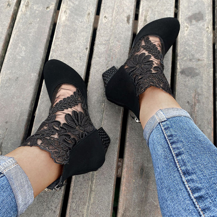 Jolie™ | Lace Heeled Boots