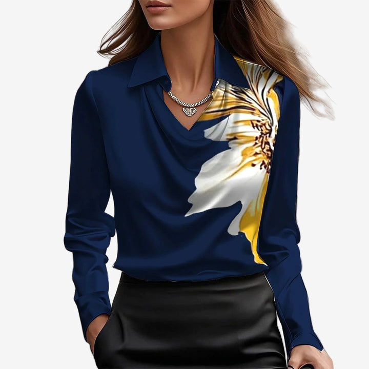 Elira | Draped Satin Blouse
