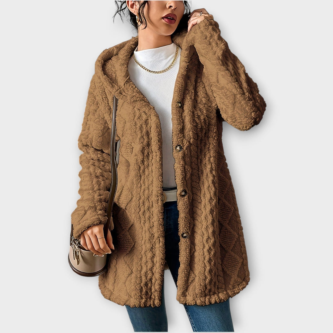 Elsie | Textured Winter Hoodie Jacket