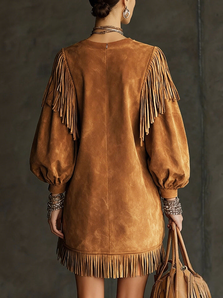 Savanna™ | Western Bell-Sleeve Maxi Dress