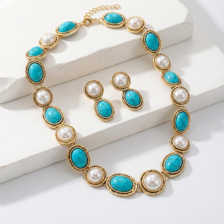 Delphine™ | Turquoise Pearl Set