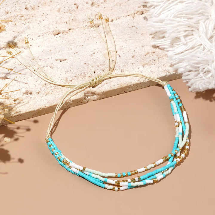 Lena™ | Adjustable Turquoise and Gold Bracelet