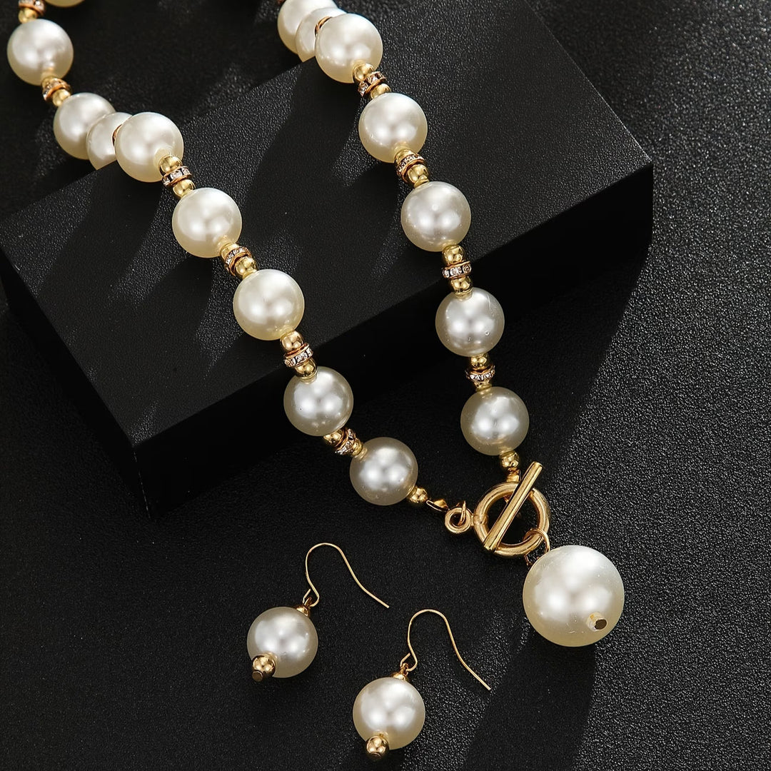 Noa™ | Chunky Pearl Statement Necklace Set