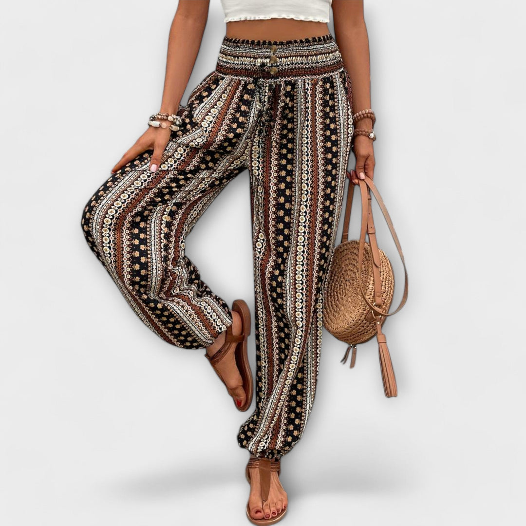 Scarlett™ | Printed Wide-Leg Trousers