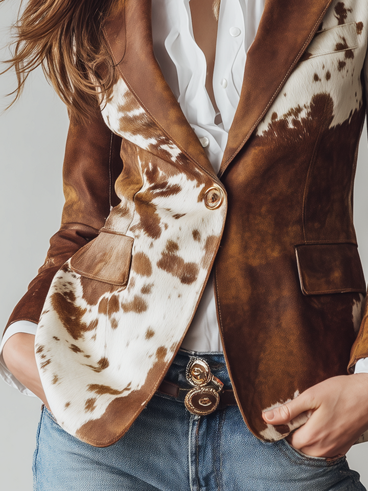 Dakota | Cow-Print Blazer
