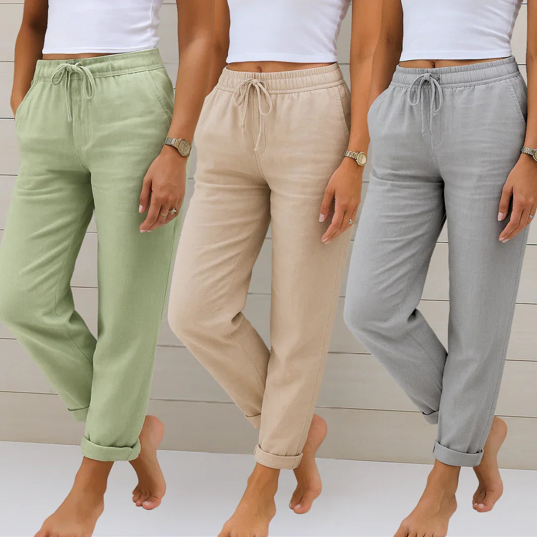 Adrianna™ | Premium Linen Stretch Trousers