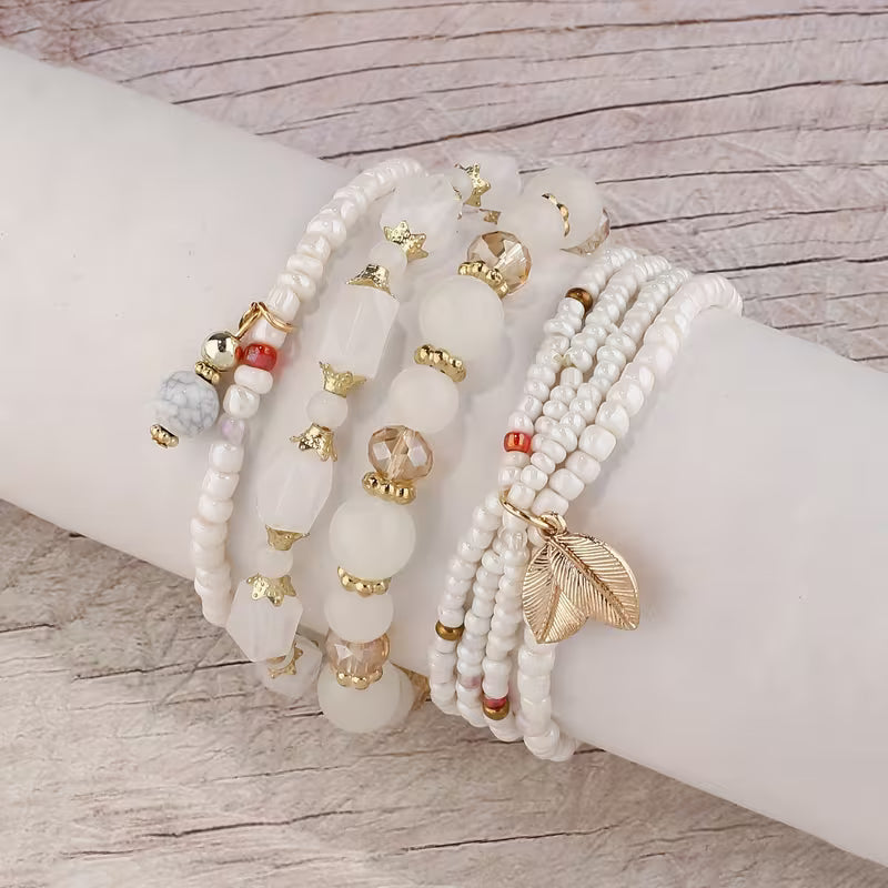 Elodie™ | Crown Pearl Bracelet Set