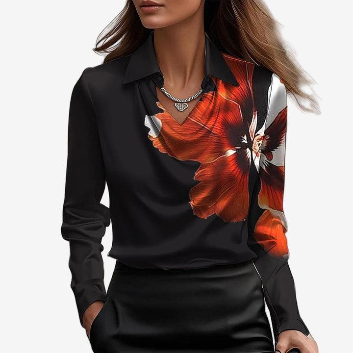 Elira | Draped Satin Blouse